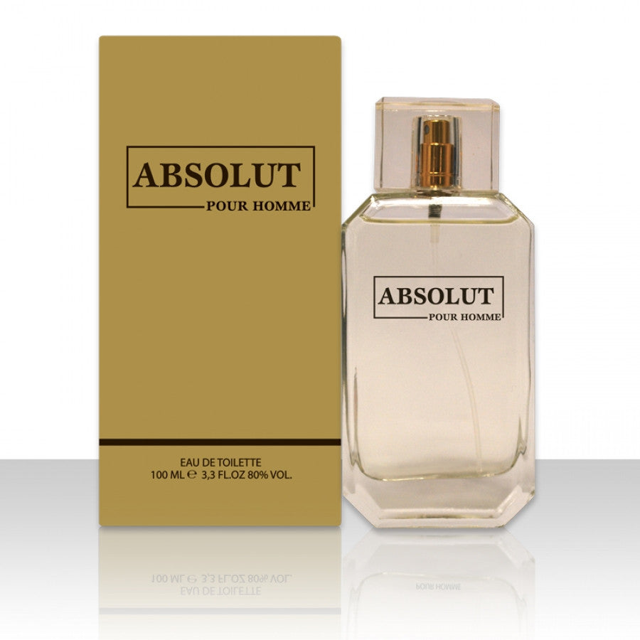 Absolut eau de toilette profumo uomo 100ml spray pour Homme 3.3 fl oz 80% vol