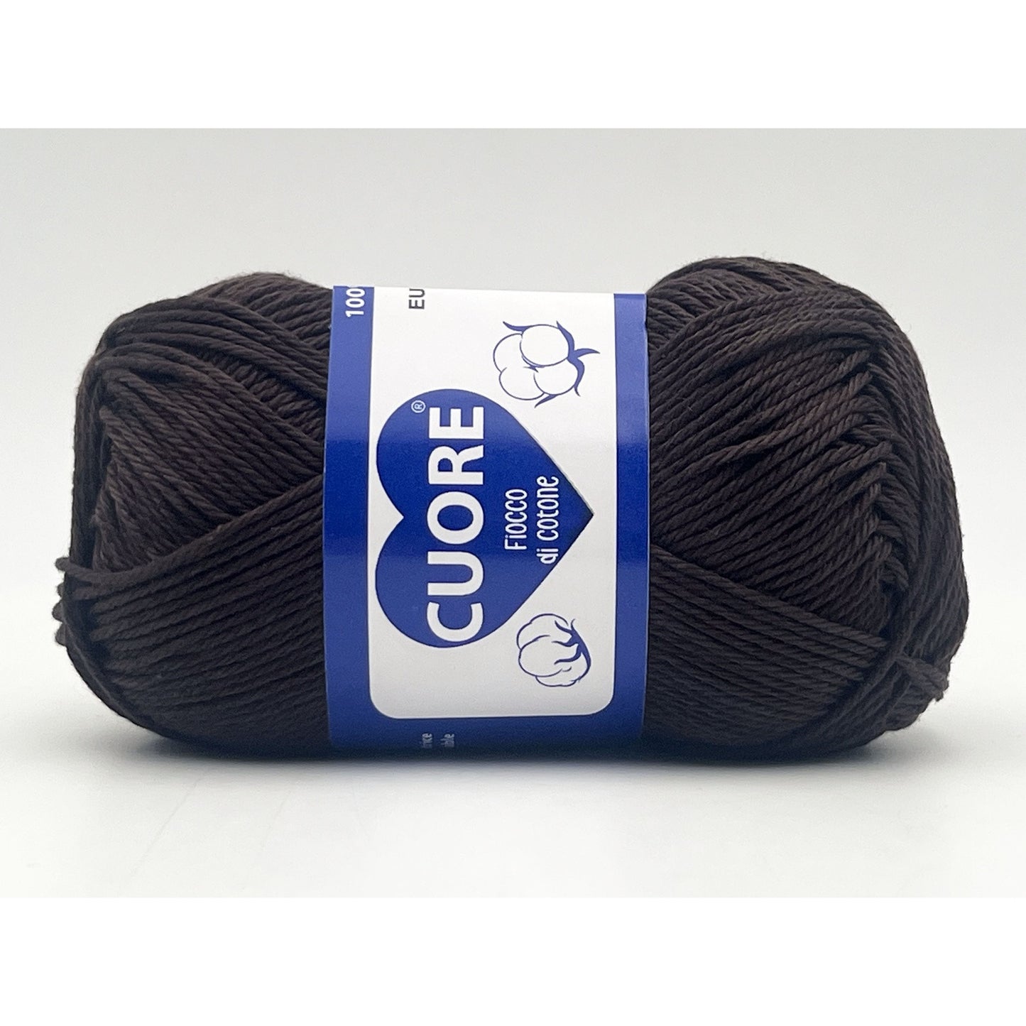 Cotone Cuore 100% Cotone Naturale 40g 100m, Filato Uncinetto 2.5-3.5mm per Amigurumi e Fai da Te - CHOCOLATE