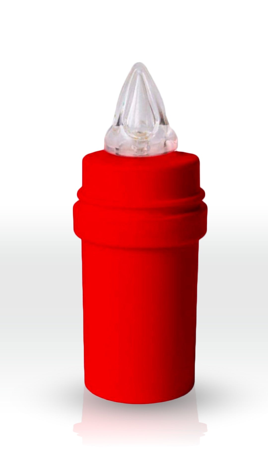 La Briantina Lumino Elettrico a Led con Supporto Adesivo, Durata 120 Giorni, Bianco con Luce Rossa Intermittente, 10xø3.5 cm