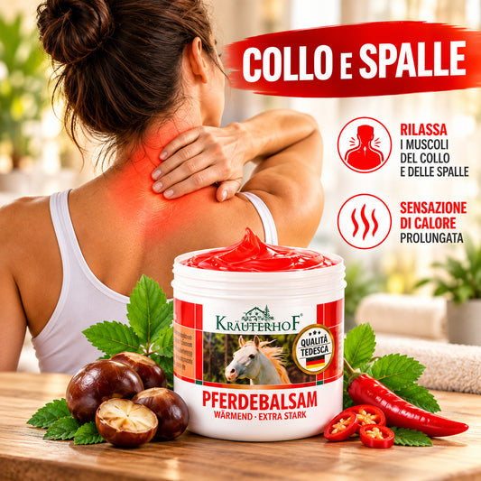 Krauterhof Gel Balsamo Cavallo Scaldante crema massaggio professionale pferdebalsam