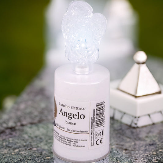 Zm Market Lumino Elettrico a Led Stilo Pacis, Durata 150 Giorni, bianca con Luce Intermittente bianca, dimensioni 13x5.2 cm