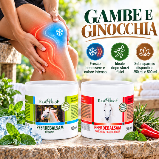 Krauterhof Gel BALSAMO CAVALLO  ROSSO Scaldante e Rinfrescante