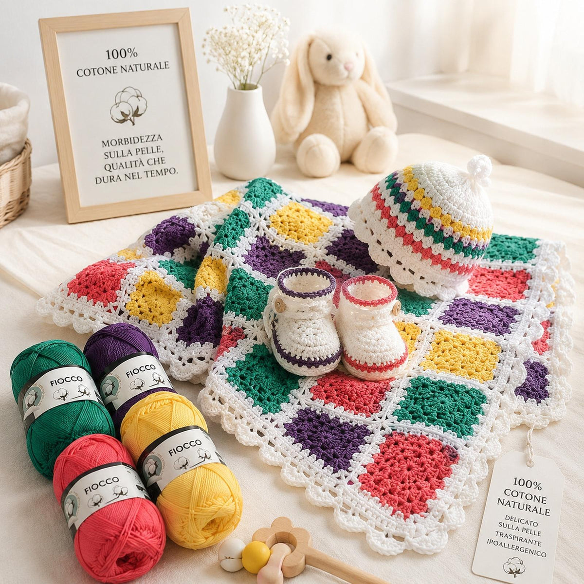 Lana Gomitoli 100% Cotone per Uncinetto e ai Ferri 2.5-3.5 Amigurumi kit Gomitoli lana 50g 125m, filati lana per uncinetto
