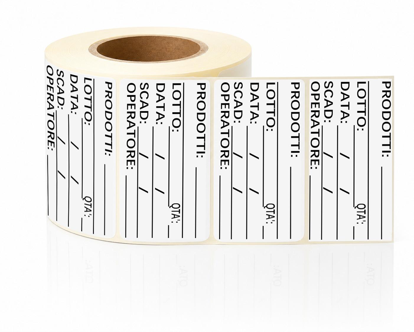1000 Etichette Adesive HACCP per Alimenti 50x30 Mm, Rotolo Etichette di Controllo per Cucina, Freezer, Barattoli e Conservazione