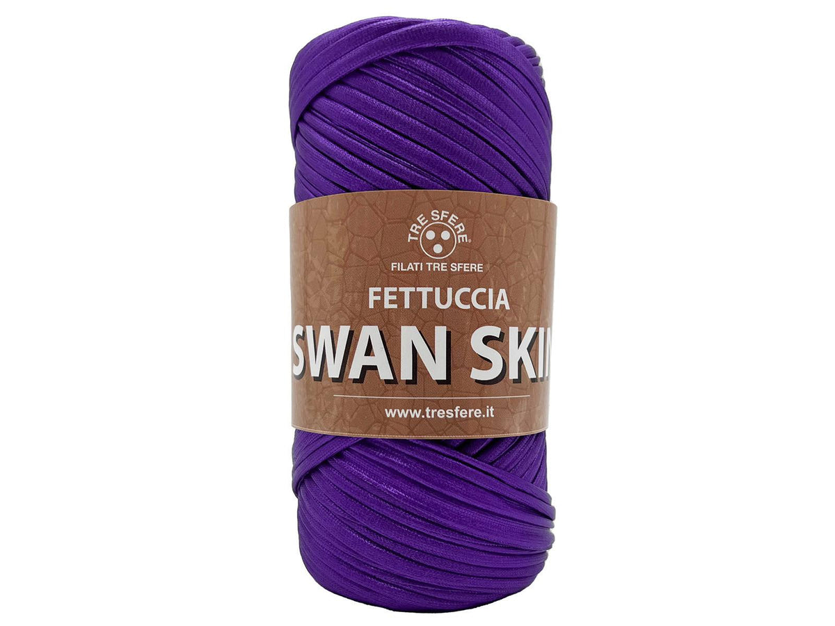 Fettuccia Swan Skin Ecopelle 50m Filato Poliestere Effetto Pelle per Uncinetto Borse Pochette Accessori Fai da Te