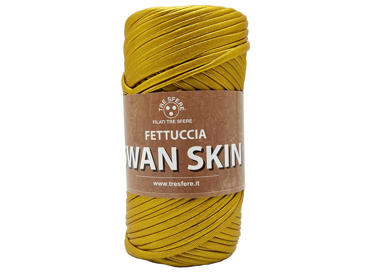 Fettuccia Swan Skin Ecopelle 50m Filato Poliestere Effetto Pelle per Uncinetto Borse Pochette Accessori Fai da Te