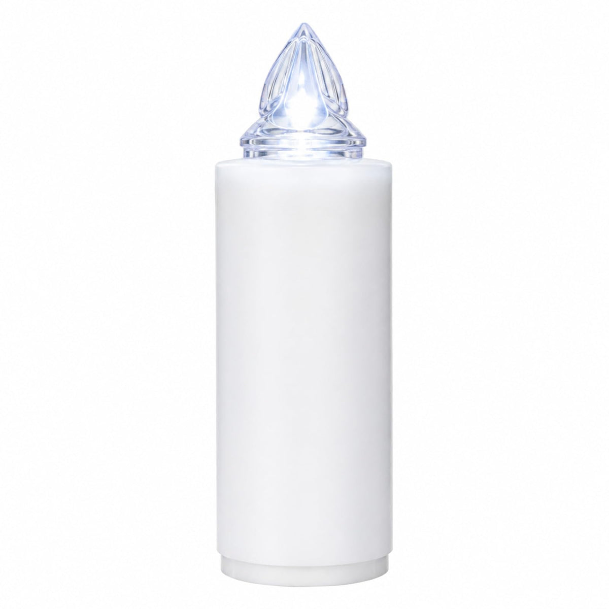 Zm Market Lumino Elettrico a Led Stilo Pacis, Durata 365 Giorni, Bianco con Luce Intermittente rosso, dimensioni 9.5xø3 cm