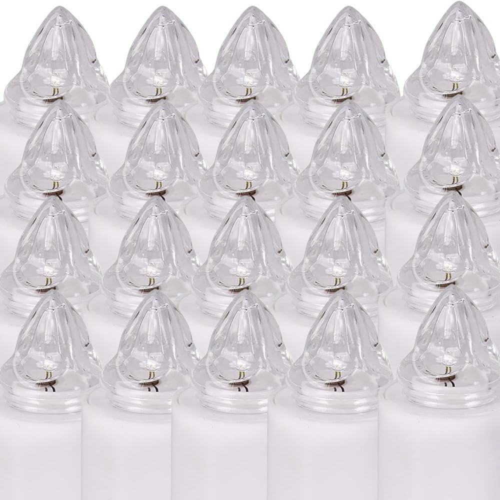 Zm Market Lumino Elettrico a Led Stilo Pacis, Durata 365 Giorni, Bianco con Luce Intermittente rosso, dimensioni 9.5xø3 cm