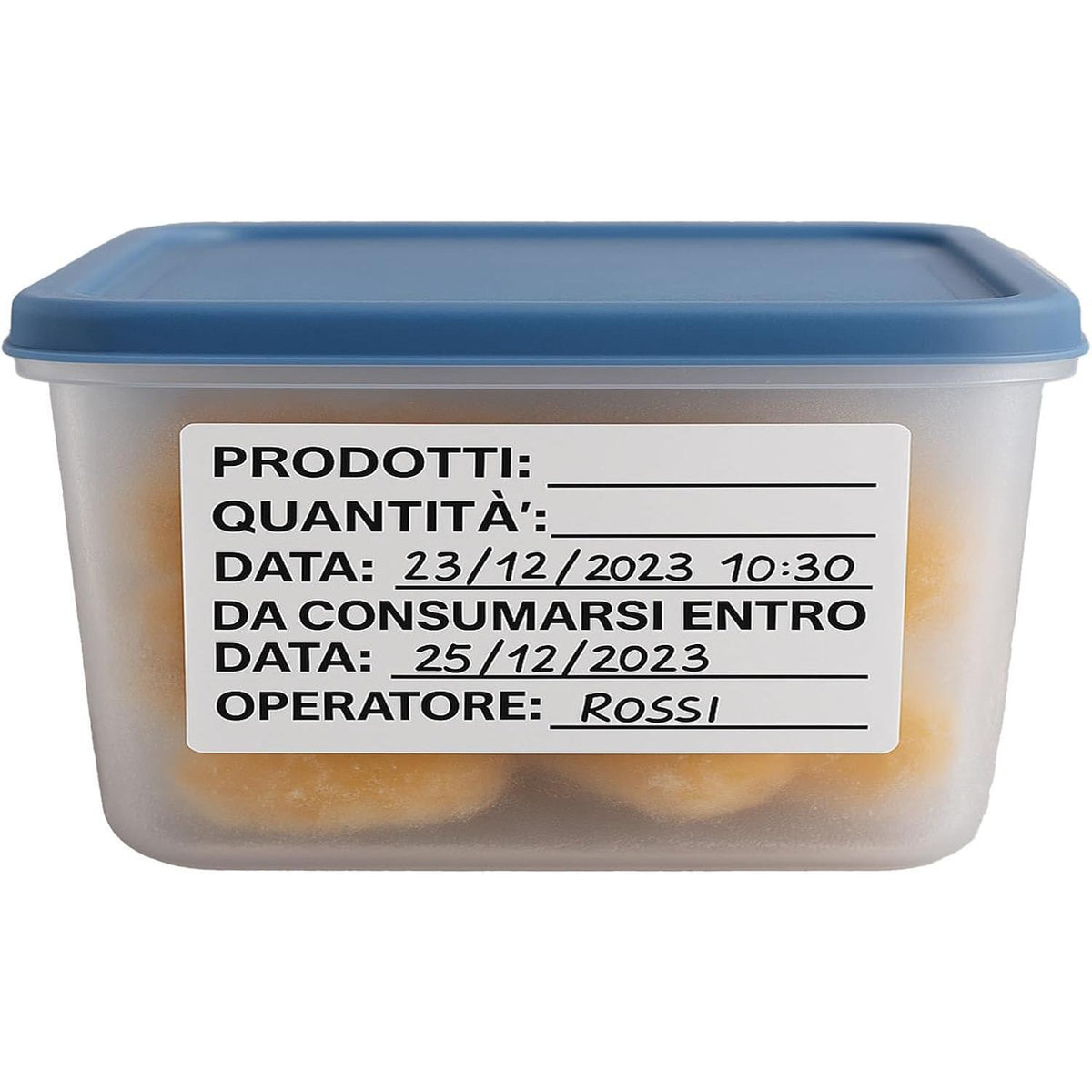 Etichette Adesive 60x40mm per Congelatore e Alimenti - Etichette Personalizzate Resistenti a Bassa Temperatura