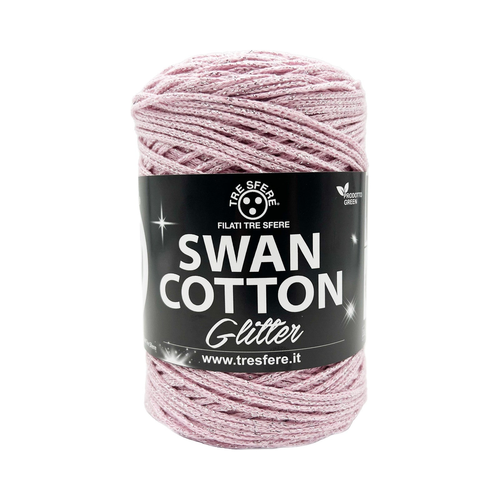 CORDINO SWAN COTTON GLITTER 67%COT-33%PL CF.250GR(NERO-MULTICOLOR) - ROSA-ARG