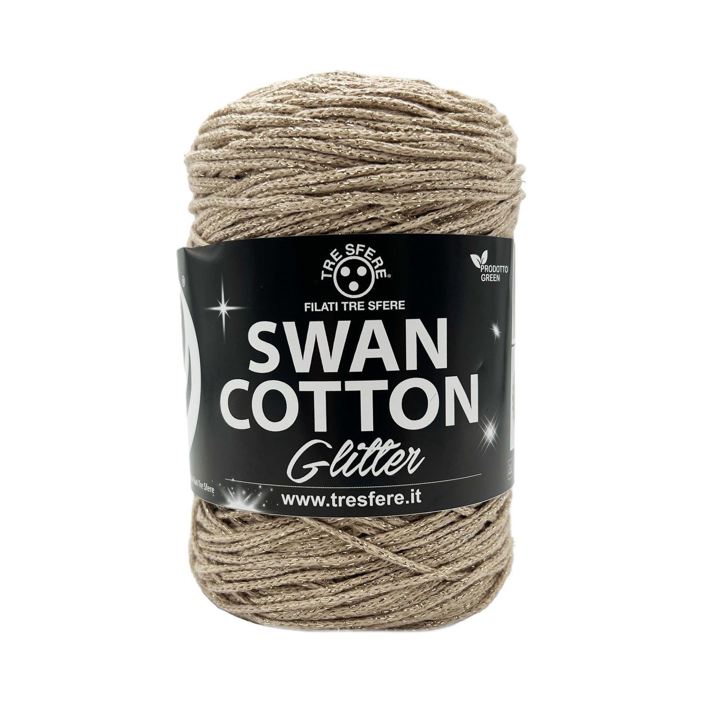 CORDINO SWAN COTTON GLITTER 67%COT-33%PL CF.250GR(NERO-MULTICOLOR) - CORDA-ORO