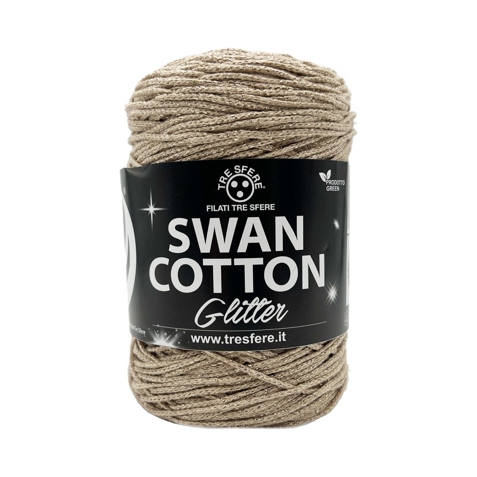 CORDINO SWAN COTTON GLITTER 67%COT-33%PL CF.250GR(NERO-MULTICOLOR) - CORDA-ORO