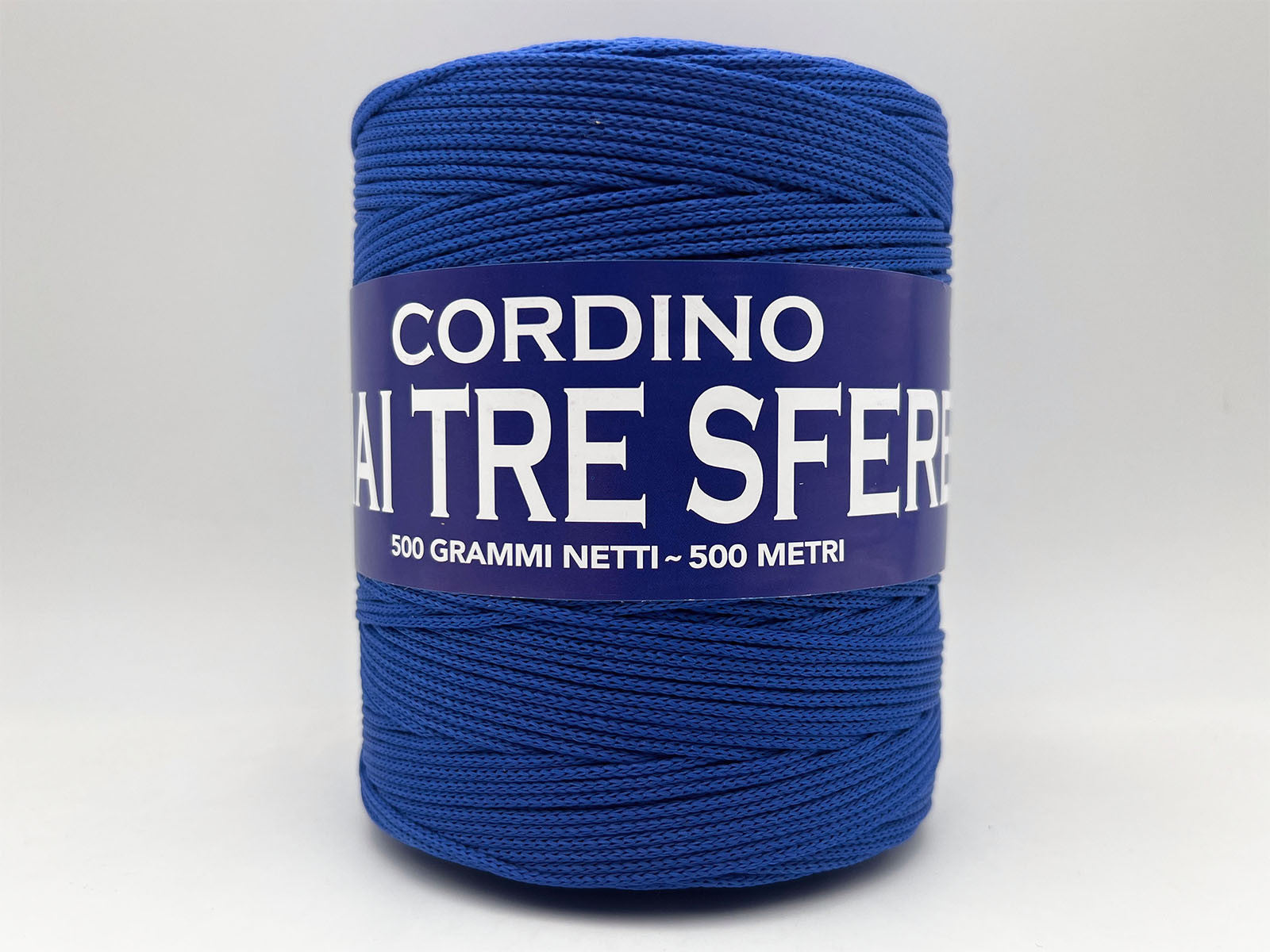 Cordino Thai Tre Sfere 500g 500m Filato PP 1,8 mm per Uncinetto Borse Cestini Fai da Te Morbido Resistente Anti Groviglio - DEJA VU BLUE