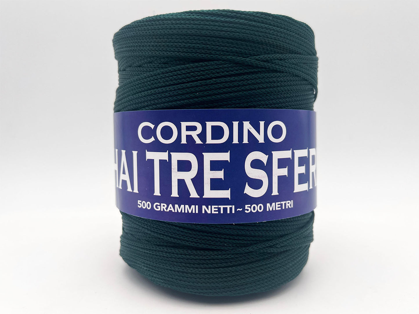 Cordino Thai Tre Sfere 500g 500m Filato PP 1,8 mm per Uncinetto Borse Cestini Fai da Te Morbido Resistente Anti Groviglio - VERDONE