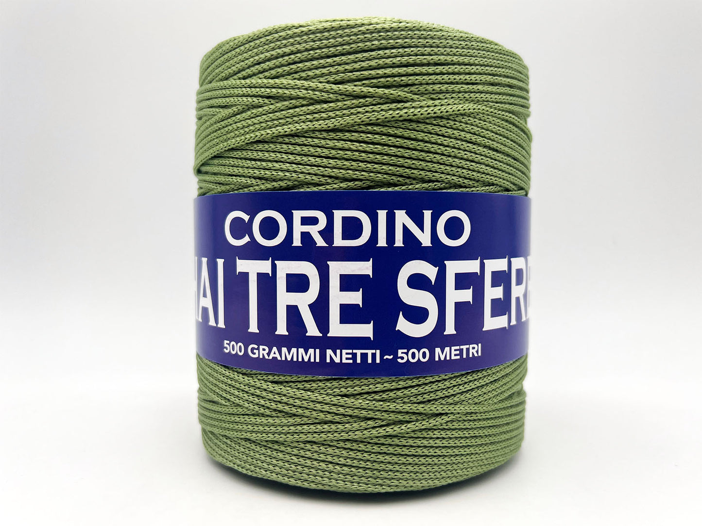 Cordino Thai Tre Sfere 500g 500m Filato PP 1,8 mm per Uncinetto Borse Cestini Fai da Te Morbido Resistente Anti Groviglio - WHITE GRAPE