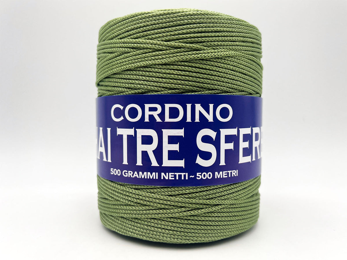 Cordino Thai Tre Sfere 500g 500m Filato PP 1,8 mm per Uncinetto Borse Cestini Fai da Te Morbido Resistente Anti Groviglio - WHITE GRAPE