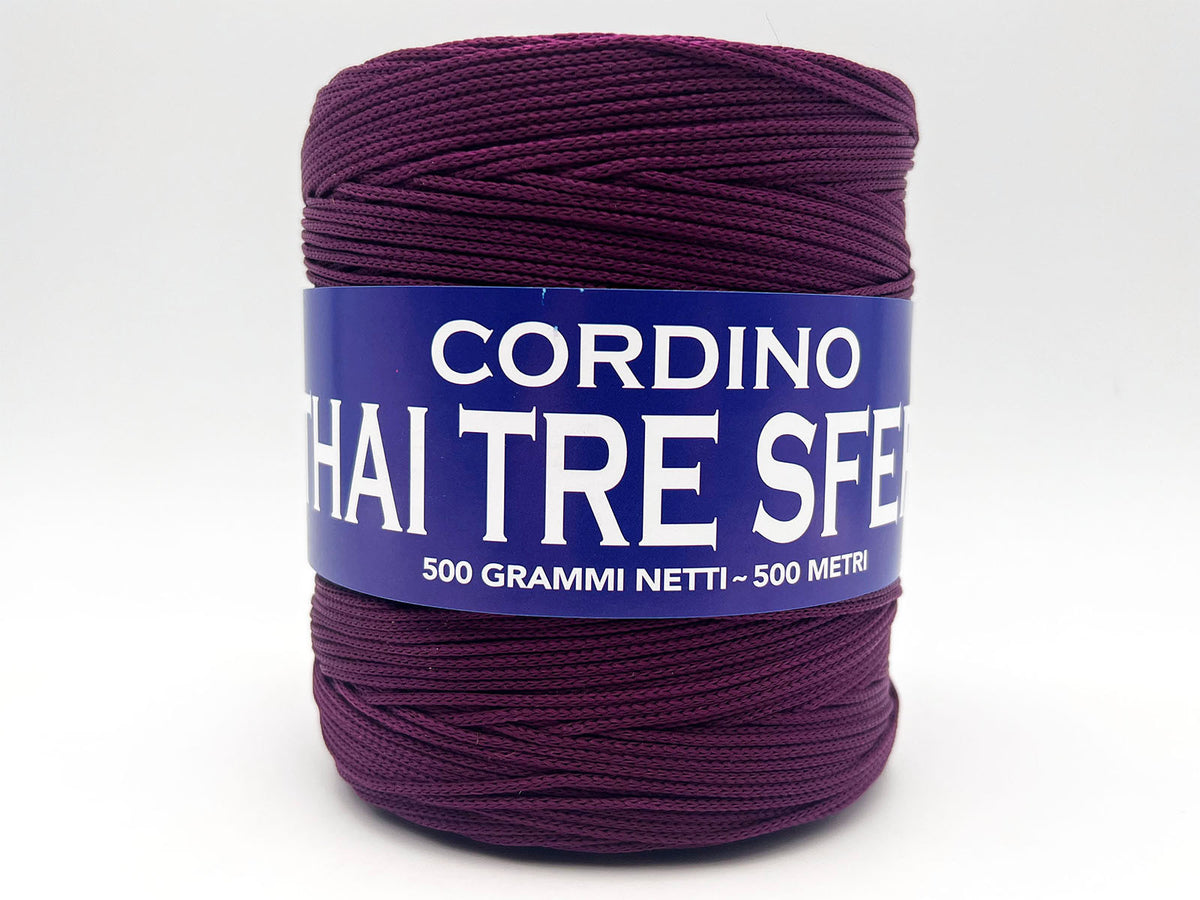 Cordino Thai Tre Sfere 500g 500m Filato PP 1,8 mm per Uncinetto Borse Cestini Fai da Te Morbido Resistente Anti Groviglio - MOSTO