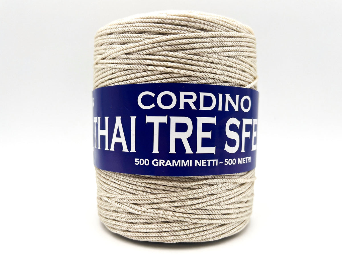 Cordino Thai Tre Sfere 500g 500m Filato PP 1,8 mm per Uncinetto Borse Cestini Fai da Te Morbido Resistente Anti Groviglio - COCON