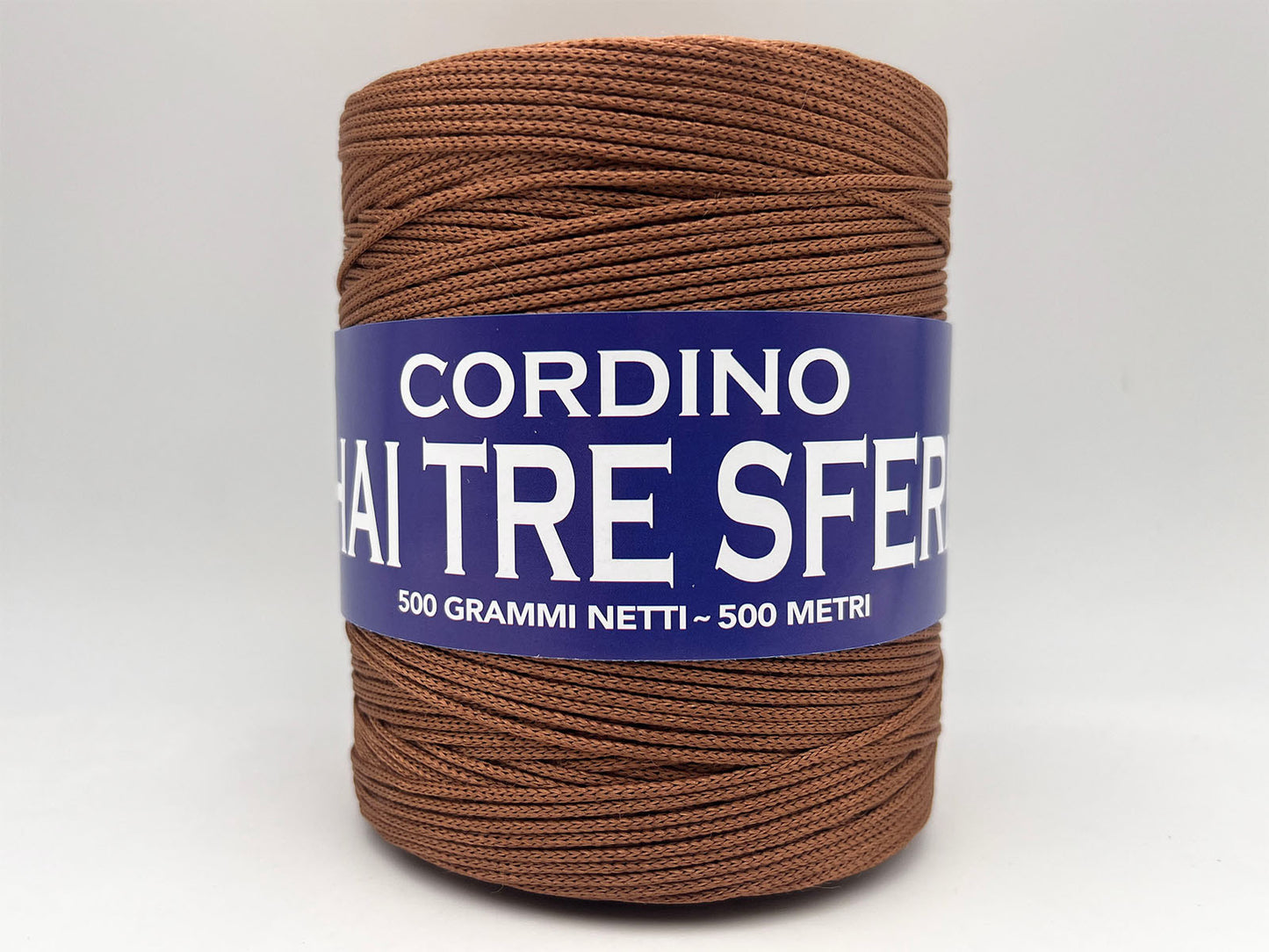Cordino Thai Tre Sfere 500g 500m Filato PP 1,8 mm per Uncinetto Borse Cestini Fai da Te Morbido Resistente Anti Groviglio - RUM RAISIN