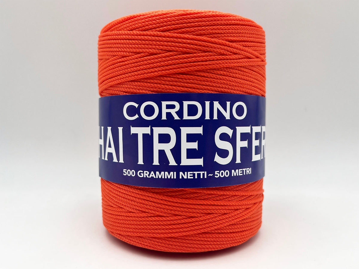 Cordino Thai Tre Sfere 500g 500m Filato PP 1,8 mm per Uncinetto Borse Cestini Fai da Te Morbido Resistente Anti Groviglio - ORANGEADE