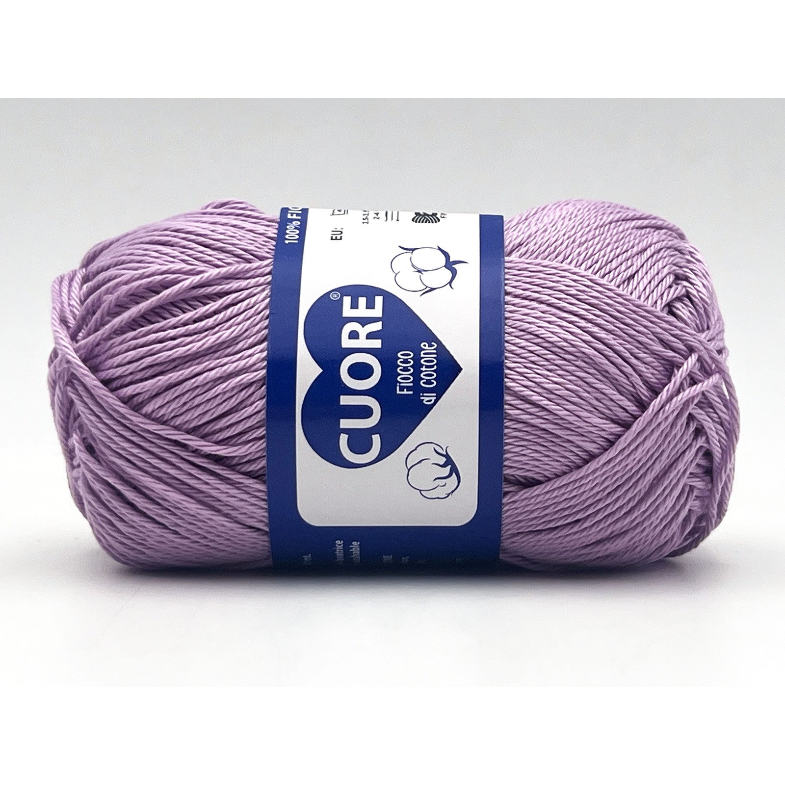Cotone Cuore 100% Cotone Naturale 40g 100m, Filato Uncinetto 2.5-3.5mm per Amigurumi e Fai da Te - PURPLE