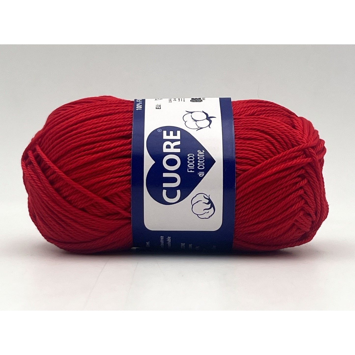 Cotone Cuore 100% Cotone Naturale 40g 100m, Filato Uncinetto 2.5-3.5mm per Amigurumi e Fai da Te - RED CARPET