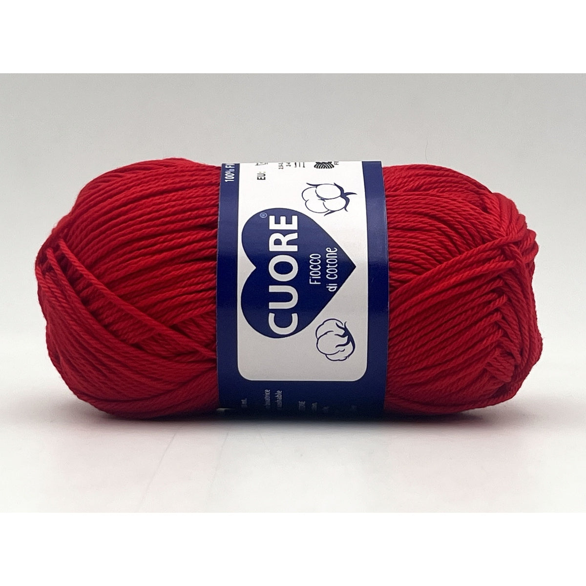 Cotone Cuore 100% Cotone Naturale 40g 100m, Filato Uncinetto 2.5-3.5mm per Amigurumi e Fai da Te - RED CARPET