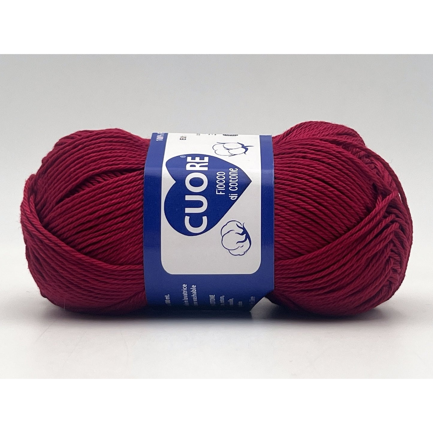Cotone Cuore 100% Cotone Naturale 40g 100m, Filato Uncinetto 2.5-3.5mm per Amigurumi e Fai da Te - WINE