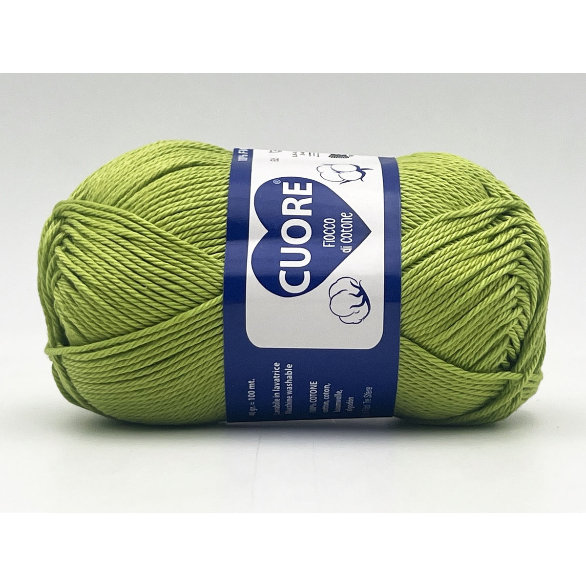 Cotone Cuore 100% Cotone Naturale 40g 100m, Filato Uncinetto 2.5-3.5mm per Amigurumi e Fai da Te - GREEN FUSION
