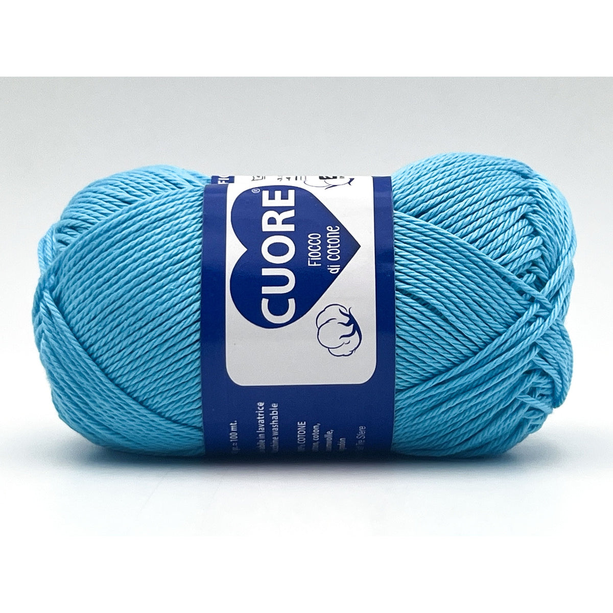 Cotone Cuore 100% Cotone Naturale 40g 100m, Filato Uncinetto 2.5-3.5mm per Amigurumi e Fai da Te - TURQUOISE