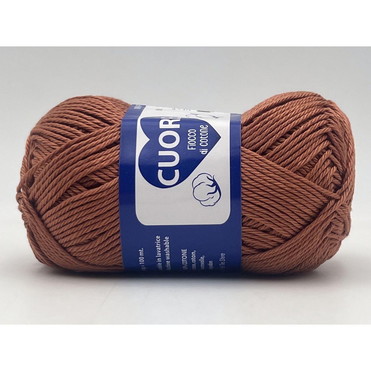 Cotone Cuore 100% Cotone Naturale 40g 100m, Filato Uncinetto 2.5-3.5mm per Amigurumi e Fai da Te - BURNED