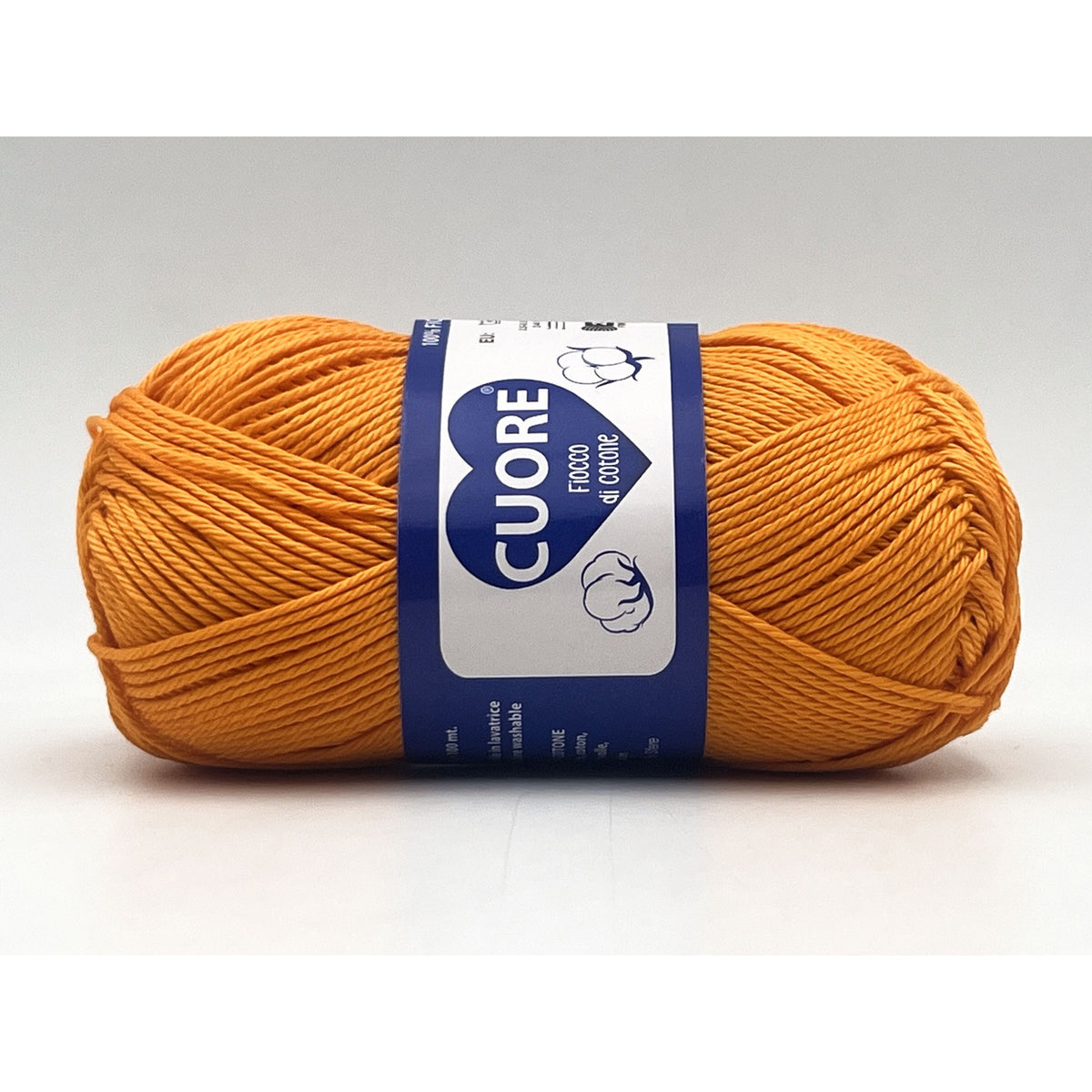 Cotone Cuore 100% Cotone Naturale 40g 100m, Filato Uncinetto 2.5-3.5mm per Amigurumi e Fai da Te - ORANGE