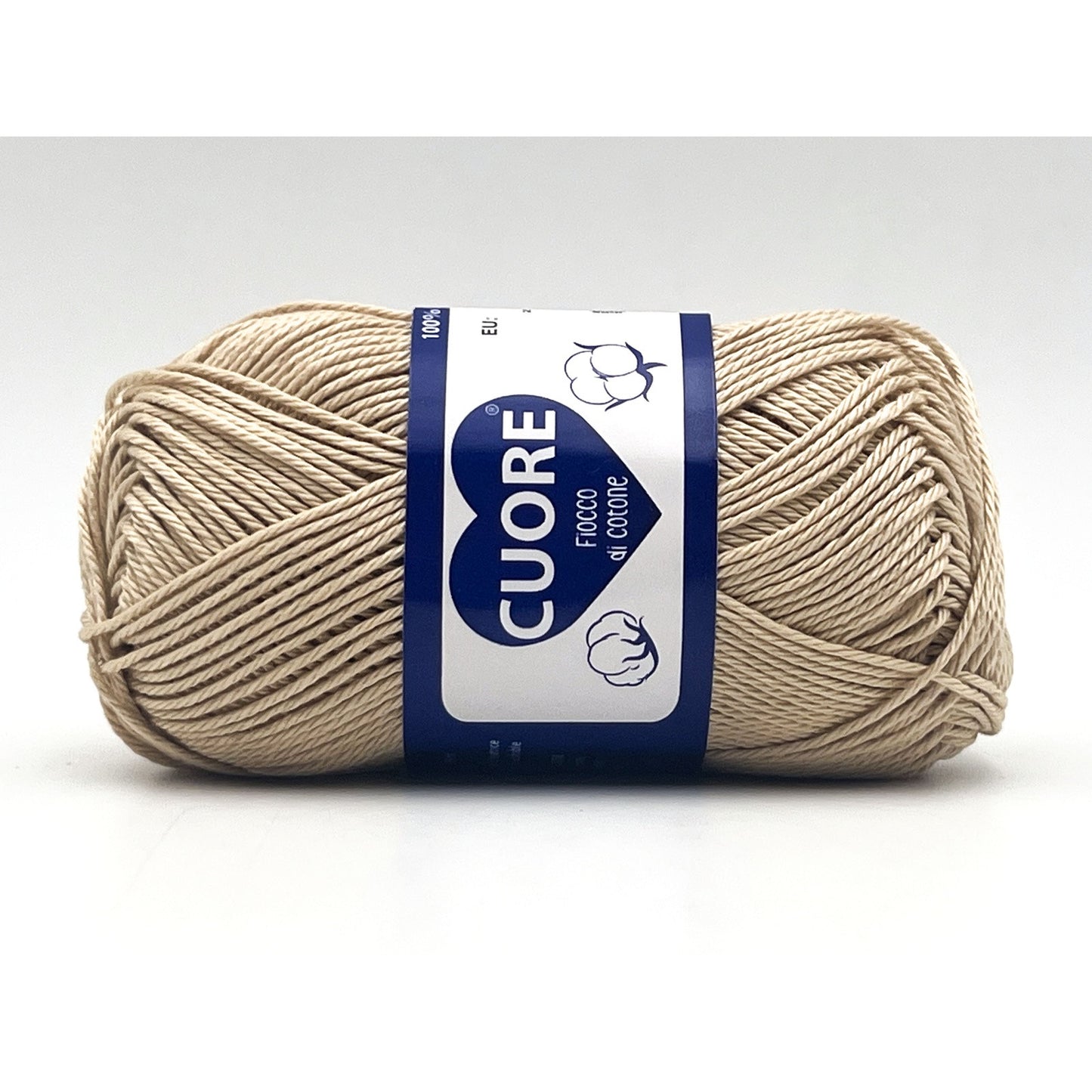 Cotone Cuore 100% Cotone Naturale 40g 100m, Filato Uncinetto 2.5-3.5mm per Amigurumi e Fai da Te - CREAM