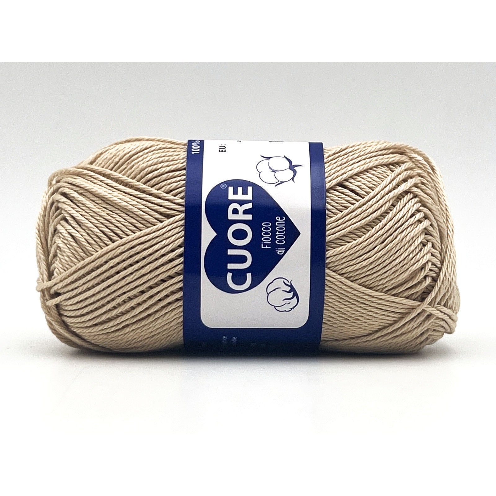 Cotone Cuore 100% Cotone Naturale 40g 100m, Filato Uncinetto 2.5-3.5mm per Amigurumi e Fai da Te - CREAM