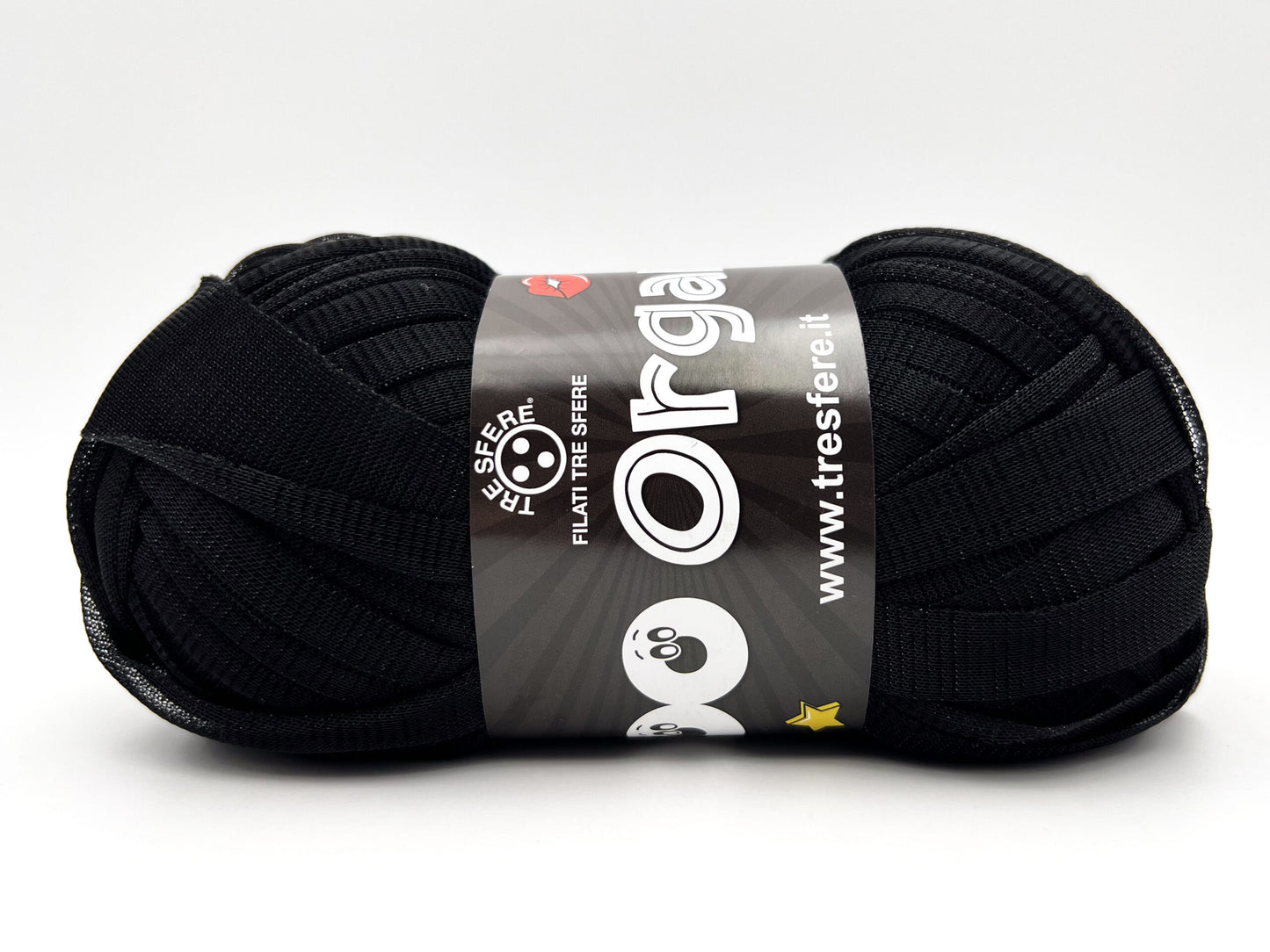 Fettuccia WAOO Organza Glitterata – 100 g / 70 m – Filato per Borse e Accessori a Uncinetto - CARBONX
