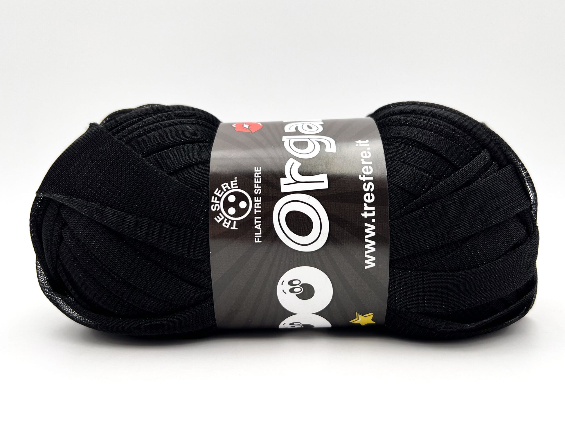 Fettuccia WAOO Organza Glitterata – 100 g / 70 m – Filato per Borse e Accessori a Uncinetto - CARBONX