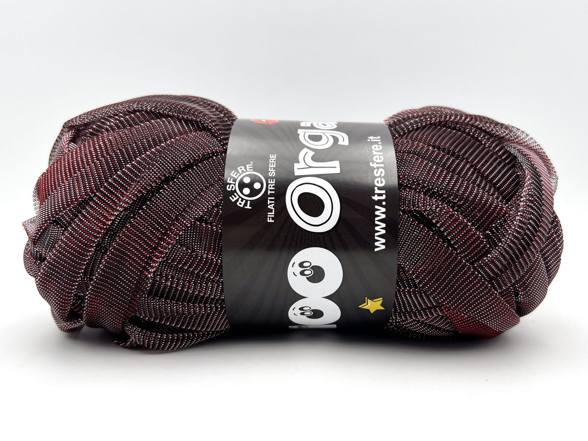 Fettuccia WAOO Organza Glitterata – 100 g / 70 m – Filato per Borse e Accessori a Uncinetto - COSMO