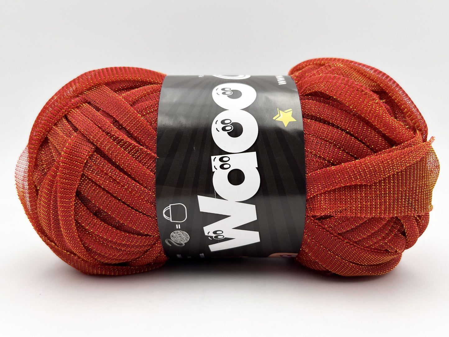 Fettuccia WAOO Organza Glitterata – 100 g / 70 m – Filato per Borse e Accessori a Uncinetto - FENIX