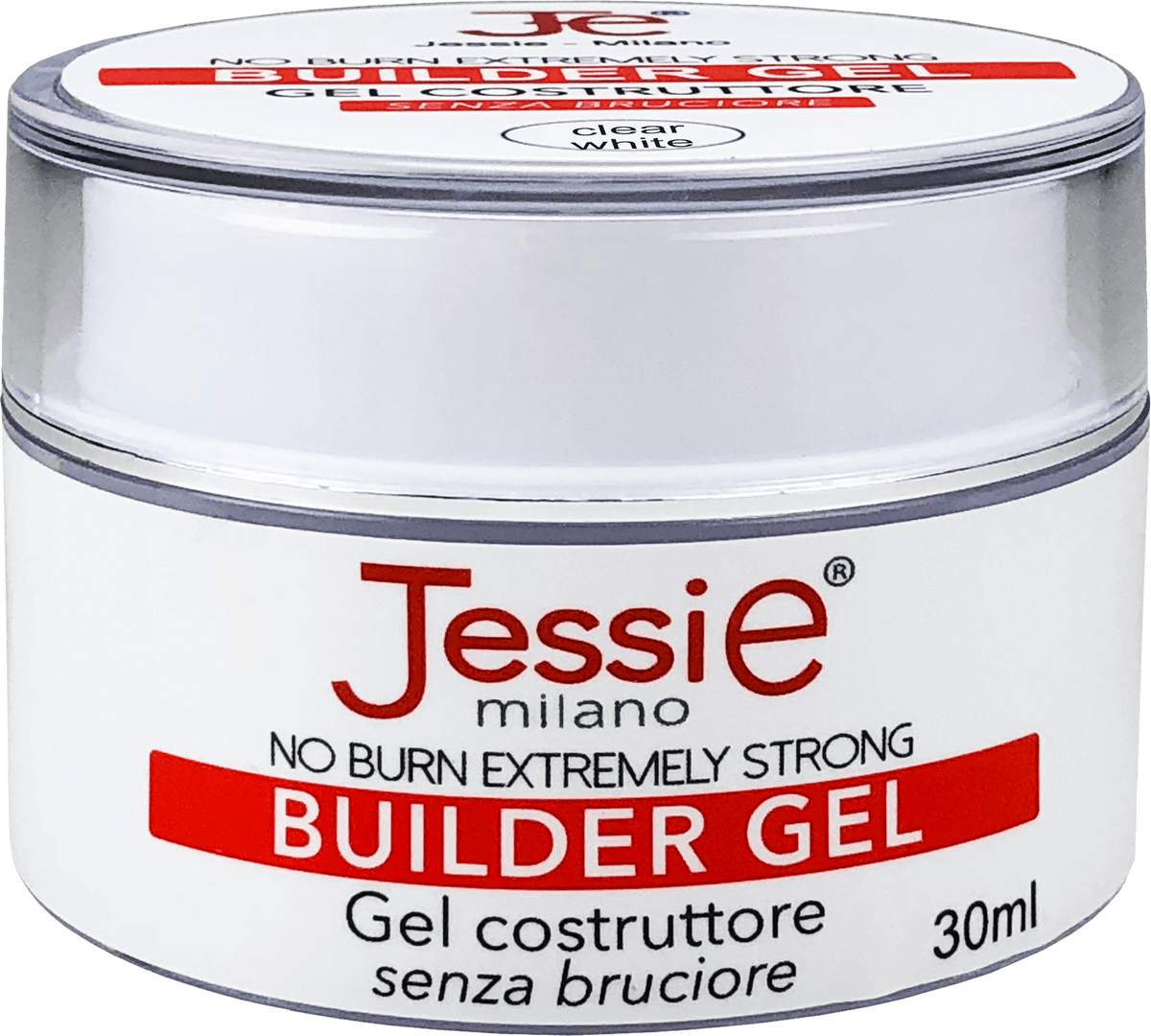GEL COSTRUTTORE SENZA BRUCIORE 30ML CLEAR WHITE