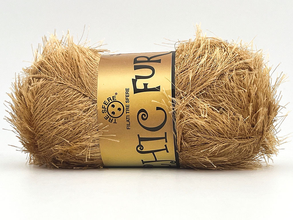 Chic Fur Filati Tre Sfere – Pelliccia Ecologica 100% Poliestere – Gomitolo 100 g - CREMINO
