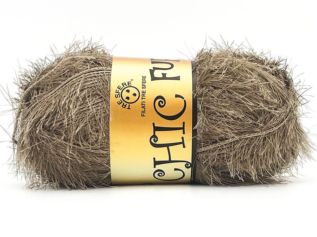 Chic Fur Filati Tre Sfere – Pelliccia Ecologica 100% Poliestere – Gomitolo 100 g - Beige