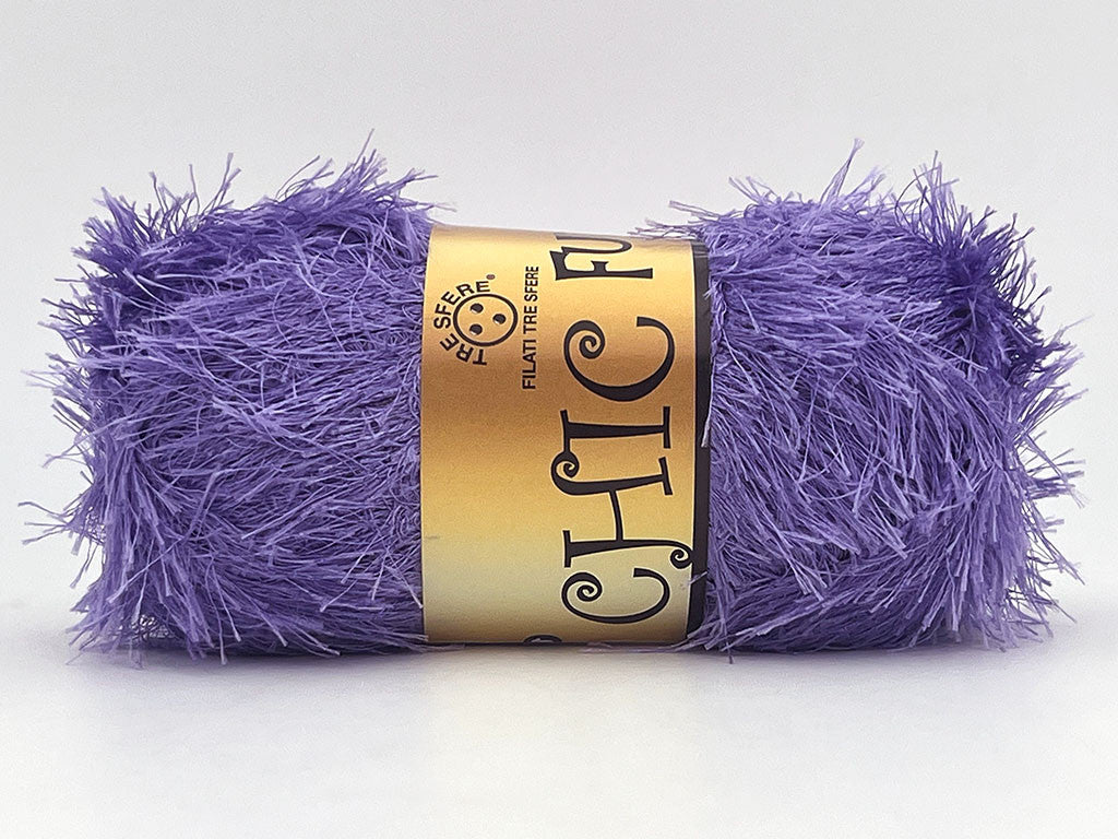 Chic Fur Filati Tre Sfere – Pelliccia Ecologica 100% Poliestere – Gomitolo 100 g - LILLA