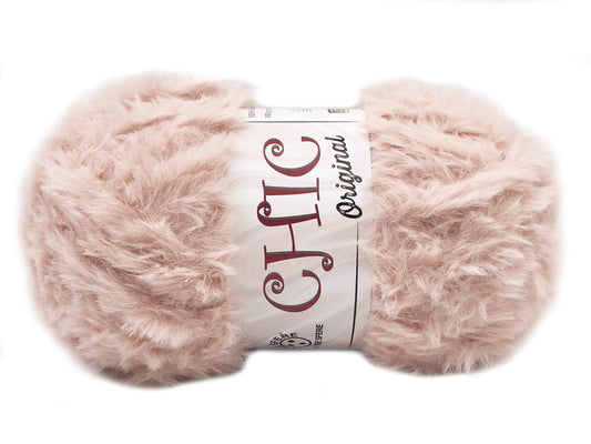 Lana Pelliccia Ecologica Effetto Pelo – Filato Pelliccia Sintetica 100% Poliestere – Gomitolo 100 g - Rosa