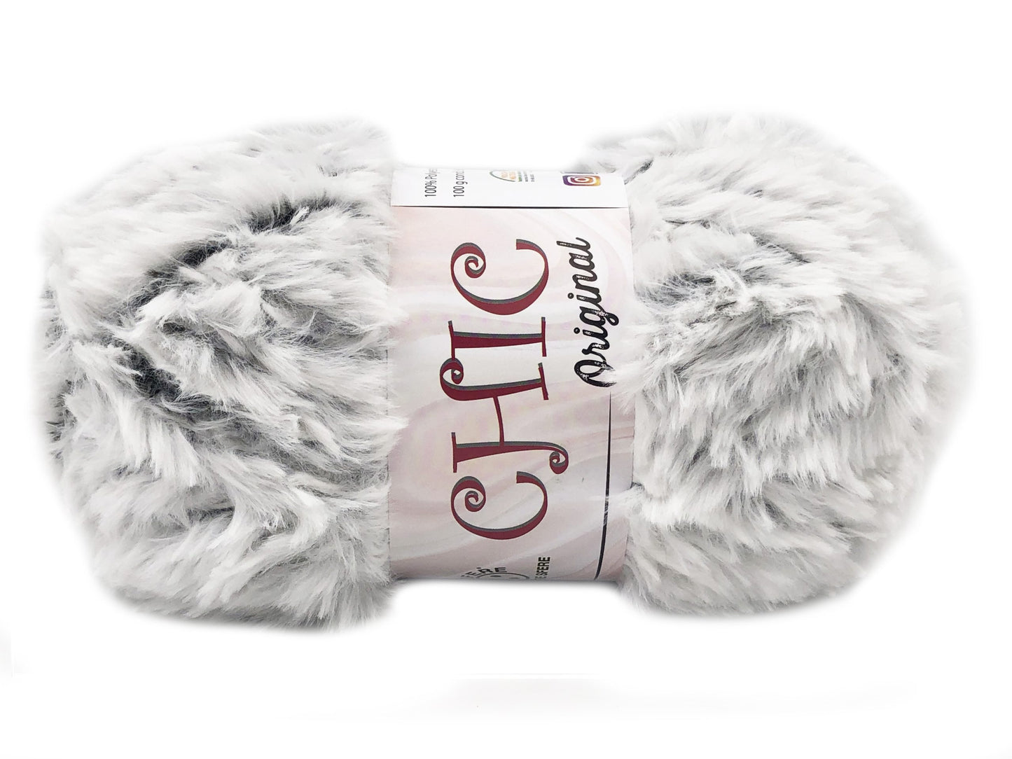 Lana Pelliccia Ecologica Effetto Pelo – Filato Pelliccia Sintetica 100% Poliestere – Gomitolo 100 g - BIANCO-NAT