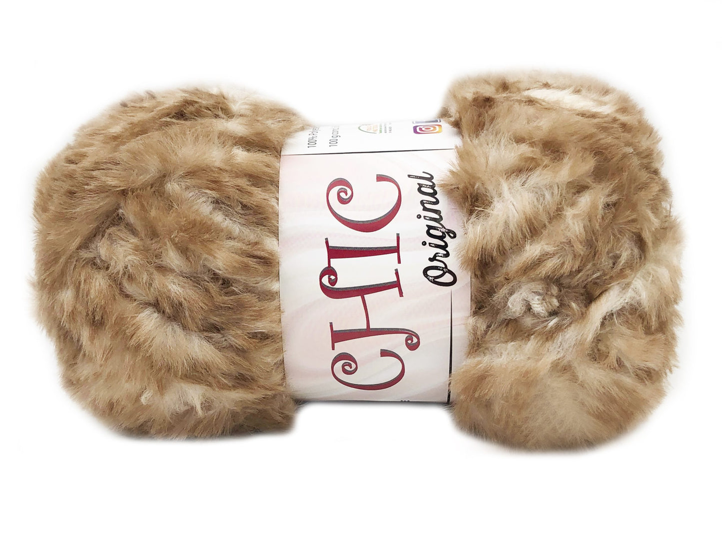 Lana Pelliccia Ecologica Effetto Pelo – Filato Pelliccia Sintetica 100% Poliestere – Gomitolo 100 g - BEIGE-NAT
