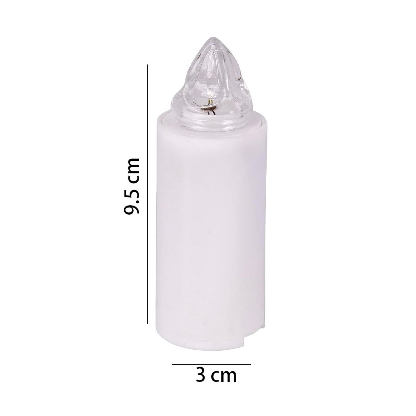 Lumino Elettrico a Led Stilo Pacis, Durata 365 Giorni, Bianco con  Luce Intermittente, 9.5xø3 cm