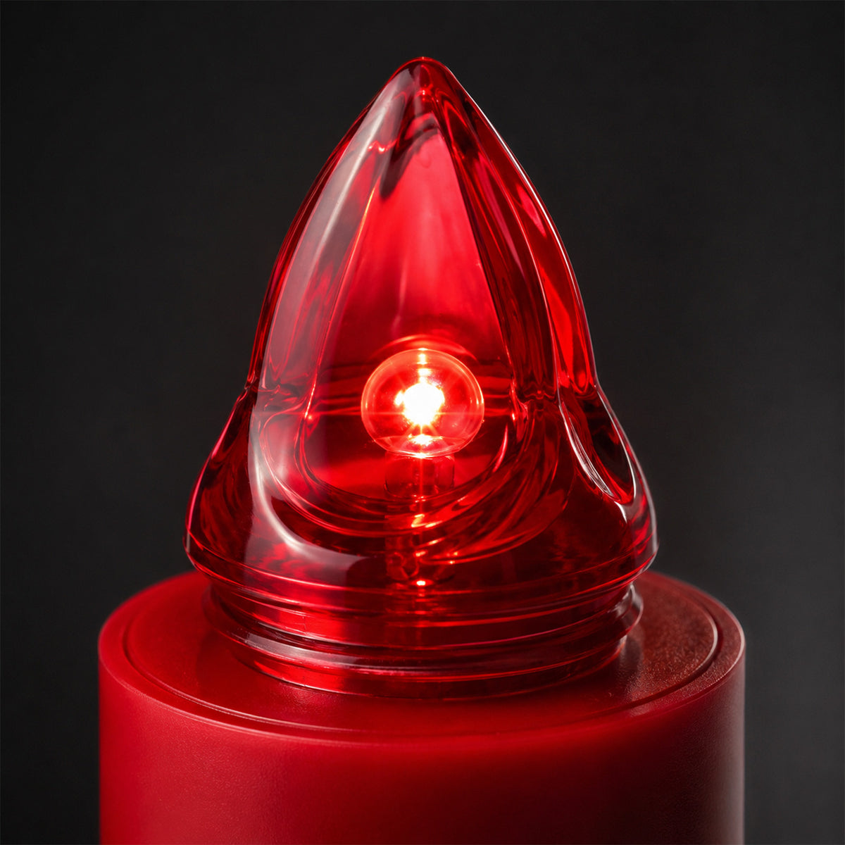 Lumino Elettrico a Led Stilo Pacis, Durata 365 Giorni, Rosso con  Luce Intermittente, 9.5xø3 cm
