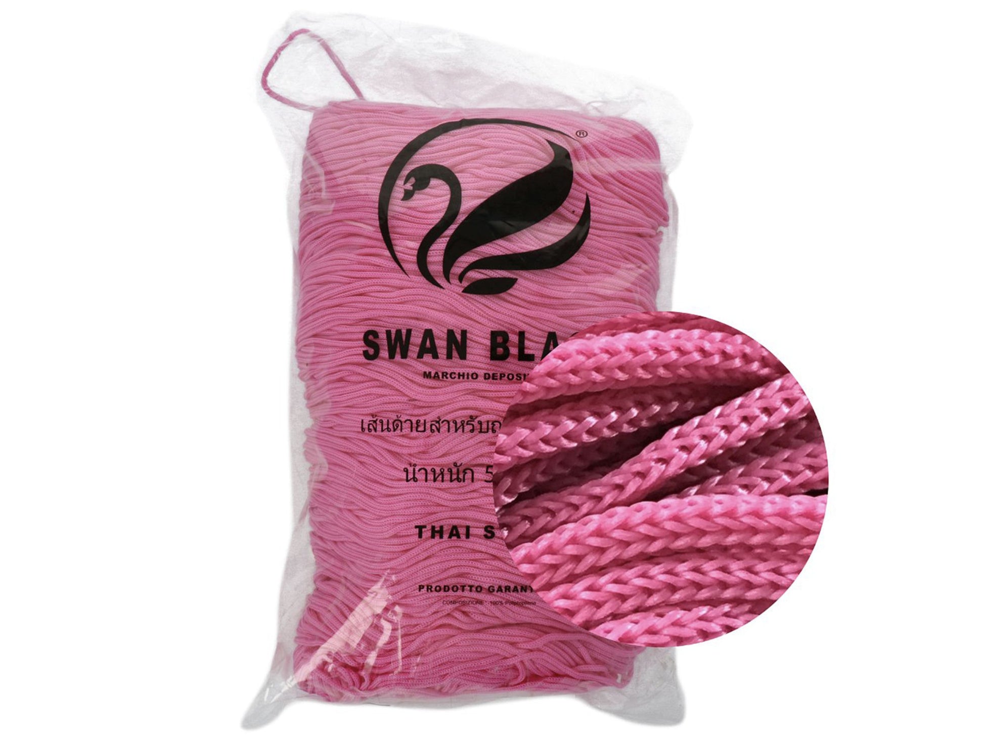 Cordino Swan Black 500g - Rosa