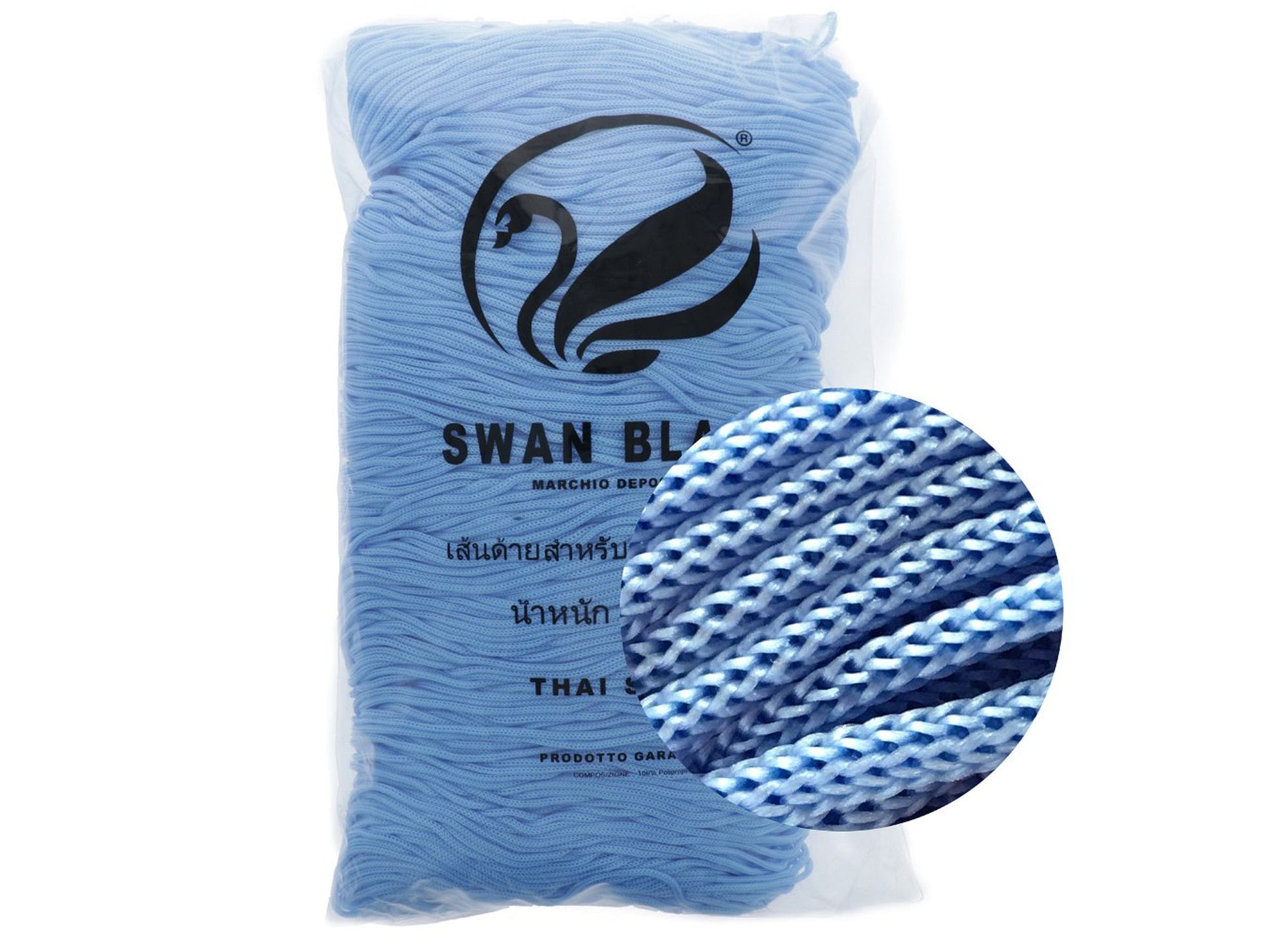Cordino Swan Black 500g - Azzurro