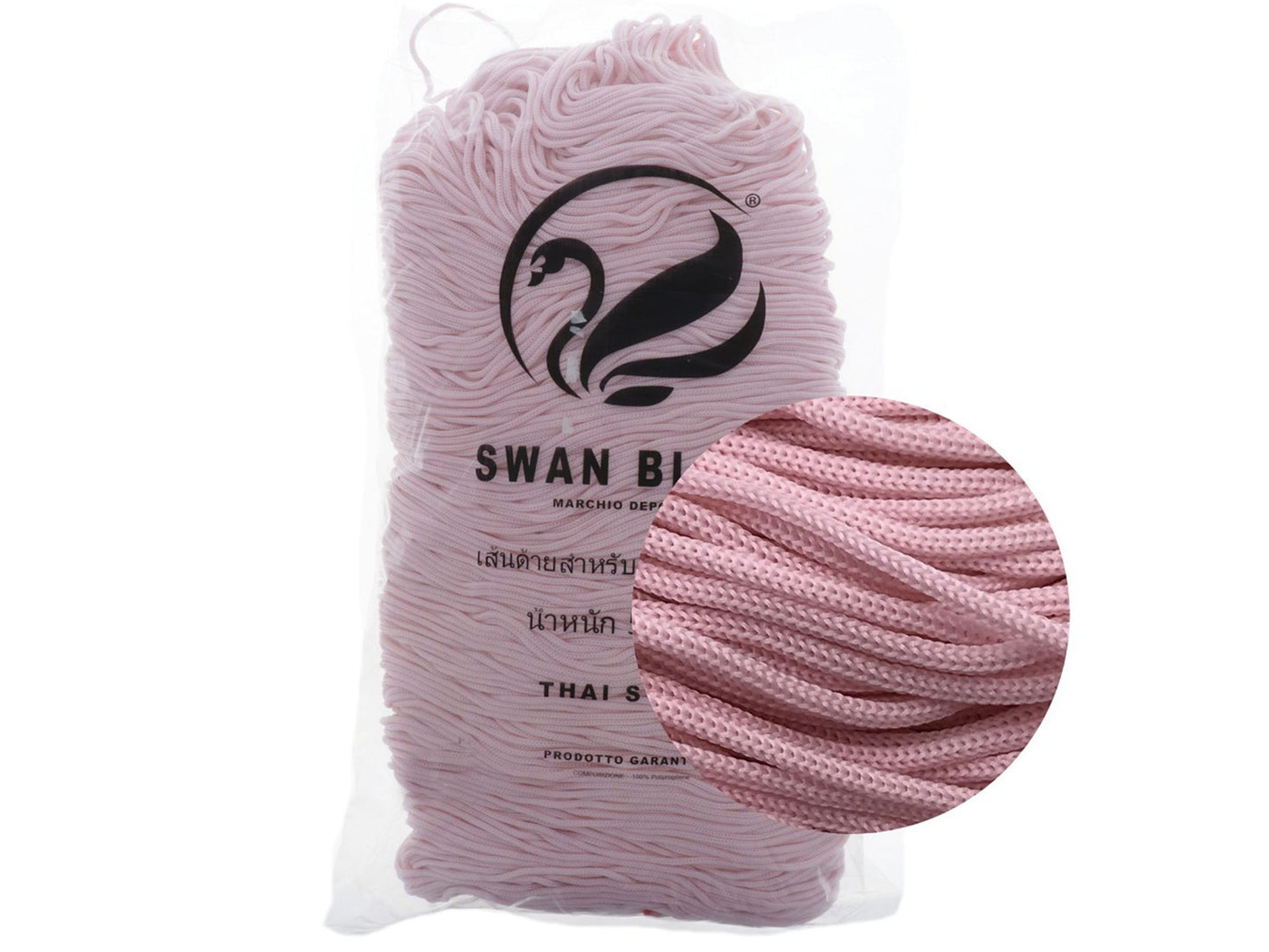 Cordino Swan Black 500g - ROSA CHIARO